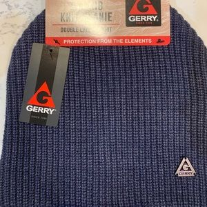 Gerry 1x1 rib knit beanie hat